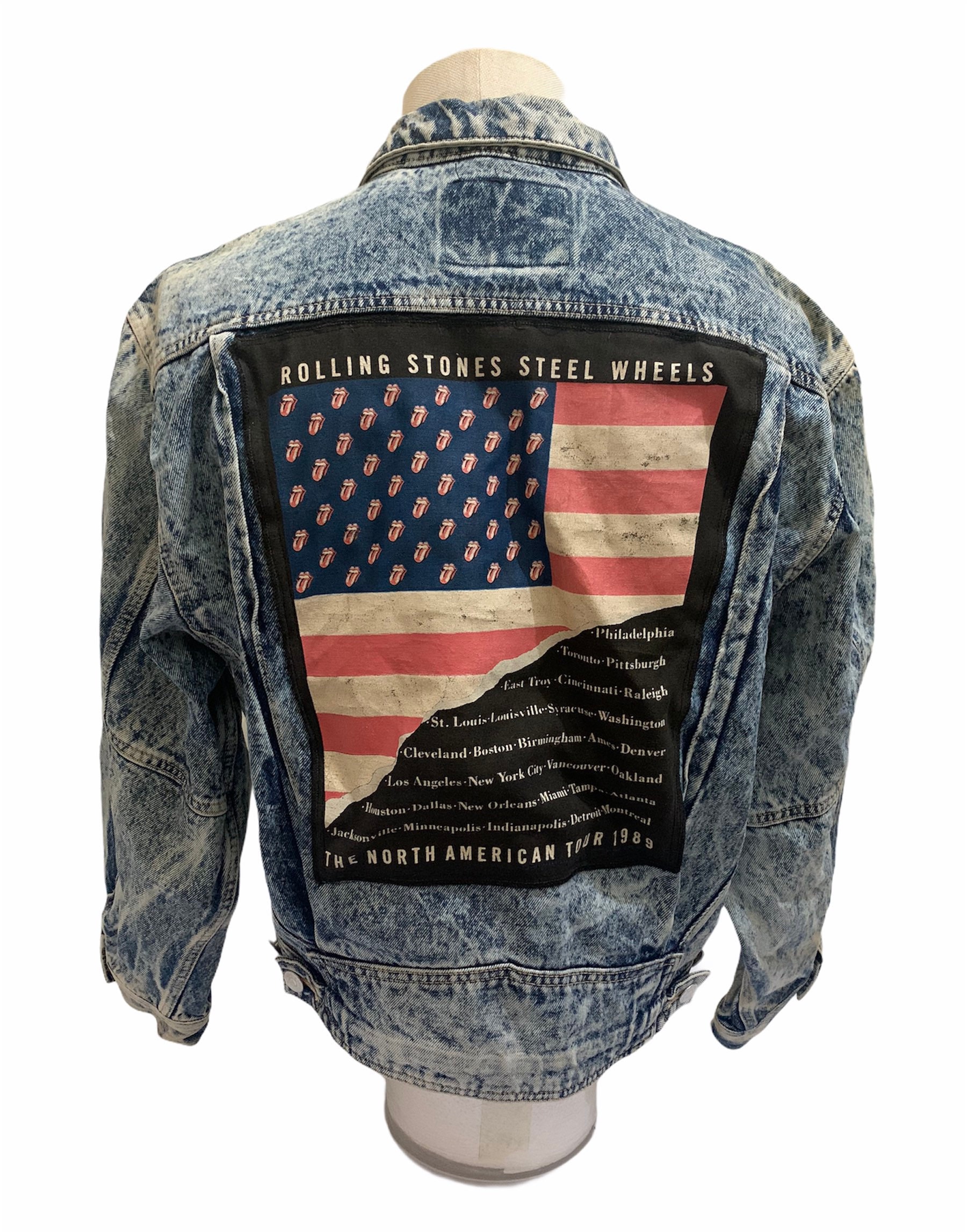 Custom Denim Jacket With 89 Rolling Stone Patches Saiz M -  Denmark