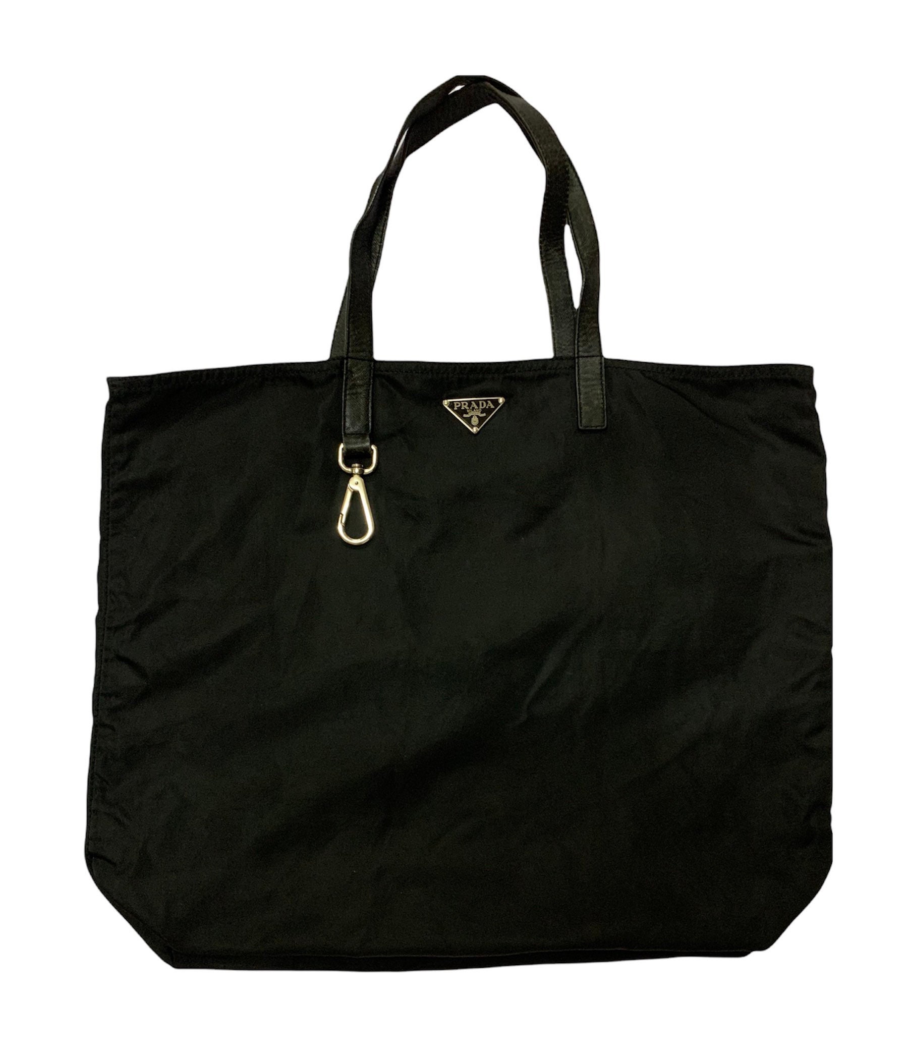 Authentic PRADA 2Way Shoulder Bag Hand Bag Black Nylon #f23719