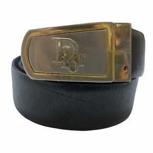 Christian Dior　ディオール　太ベルト　Vintage Vintage Christian Dior Brown Snakeskin Leather Belt Small