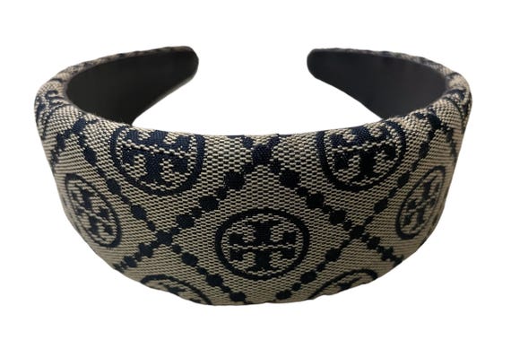 Tory Burch Monogram Wide Canvas Headband One Size - Etsy  display picture 1