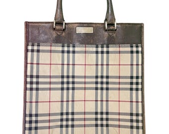 Vintage Luxury Burberry Tote Bag One Size