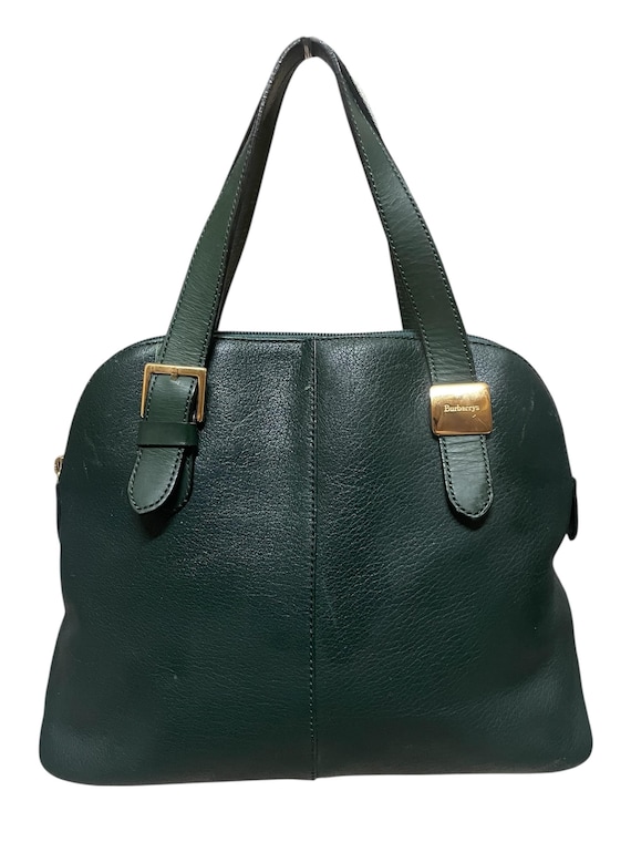 Vintage Burberrys Nova Check Green Leather Bag One Size - Etsy
