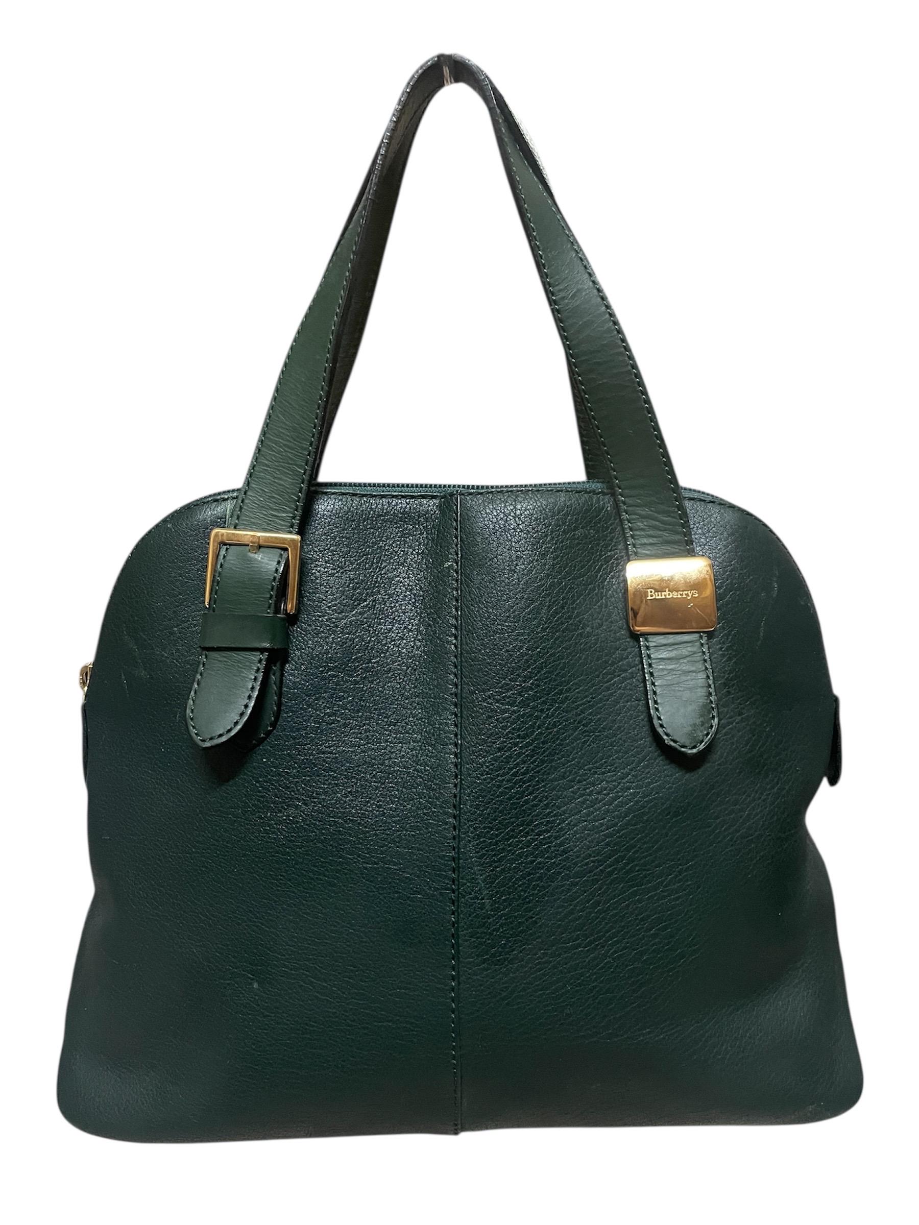 Vintage Burberrys Nova Check Green Leather Bag One Size - Etsy