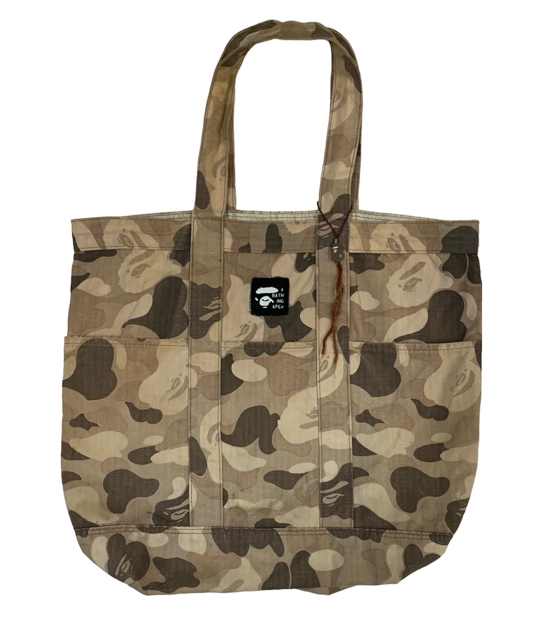 BAPY By A BATHING APE Women's Monogram Handbag Tote Bag Denim Fabric From  Japan 