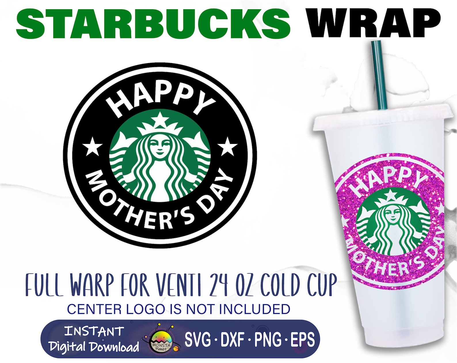 Happy Mother's Day SVG Starbucks Cup SVG Starbuck Ring for Mother Full