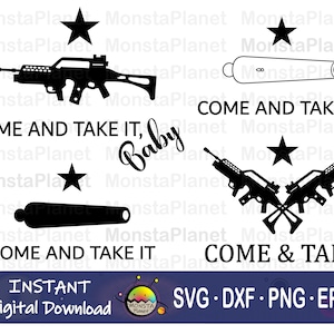 Kom en neem het SVG Bundel, Gonzales Vlag SVG Bundel, Alamo SVG Bundel, 2A Svg, 2A Vlag Svg, Kom en Doe het Gemakkelijk, Cricut Bestand, Silhouet
