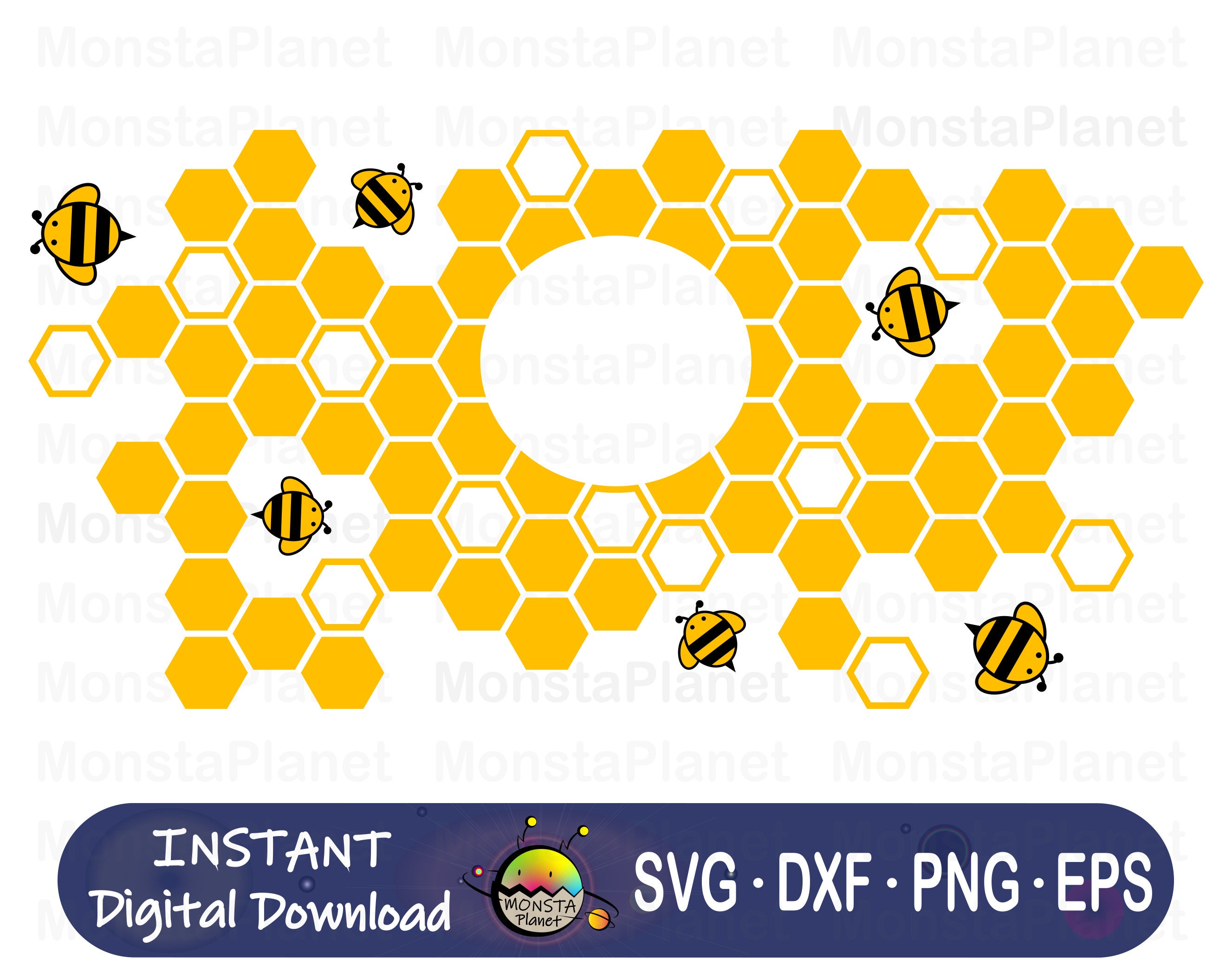 Beehive SVG • Starbucks Cup SVG • Seamless Wrap • Full Wrap Starbucks ...