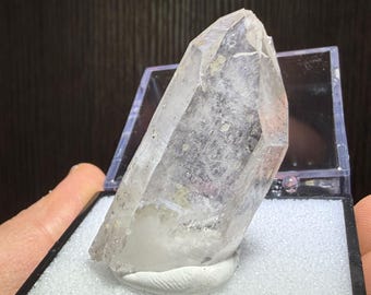 Quartz Crystal from the Yaogangxian Mine - Thumbnail Specimen Mounted in Perky Box