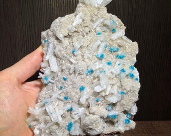Cavansite Crystals with Stilbite from India
