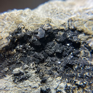 Lustrous Melanite Garnets on Matrix from California