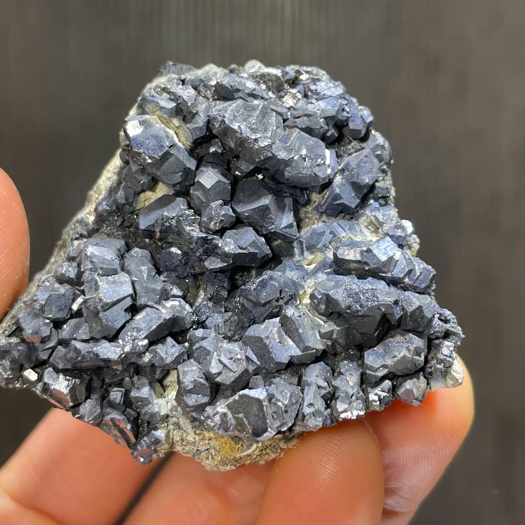 Intergrown Galena Crystals From Cavnic, Romania From an Old Collection