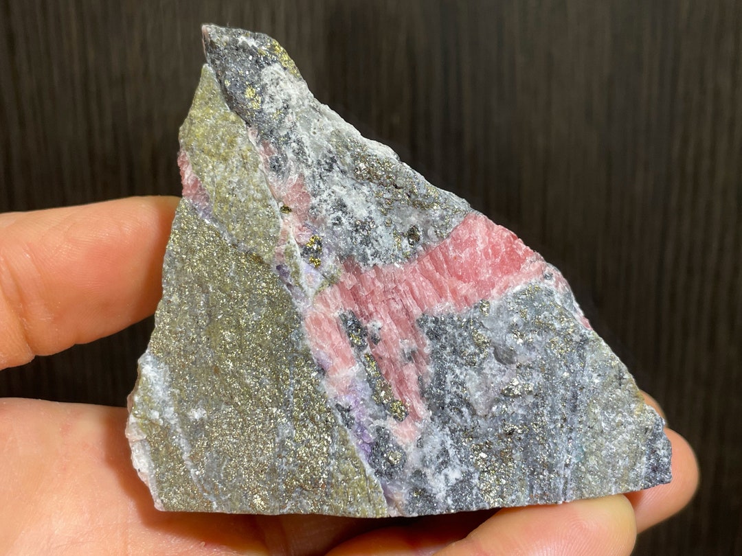 Fluorescent Colorado Minerals Rhodochrosite With Fluorite, Sphalerite and Pyrite From the Sweet