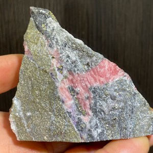 Fluorescent Colorado Minerals - Rhodochrosite with Fluorite, Sphalerite and Pyrite from the Sweet Home Mine - Detroit City Portal
