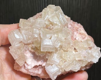 Halite crystals with Trona from Searles Lake in California