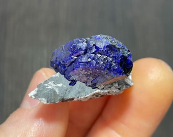 Lustrous Azurite Crystal from the Milpillas Mine in Mexico