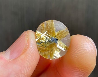 Flashy Rutile Star in Quartz from Brazil - Polished Rutilated Quartz