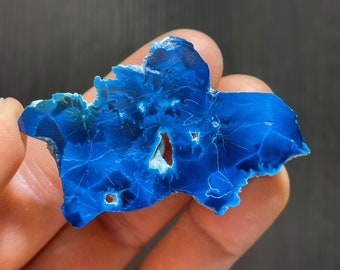 Vibrantly Colored - Two sided - Polished and Natural Shattuckite from Tantara Mine in DR Congo