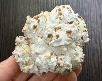 Unusual Combination piece - Selenite with Creedite aka Popcorn Selenite