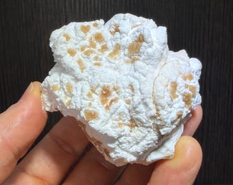 Unusual Combination piece - Selenite with Creedite aka Popcorn Selenite
