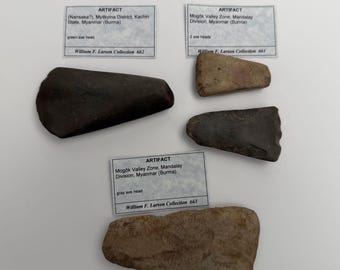 Group of 4 Axe Heads from Myanmar - From an old collection