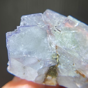 Lustrous Light Blue Cubic Fluorite Crystals from Yaogangxian Mine in China - From Old Collection