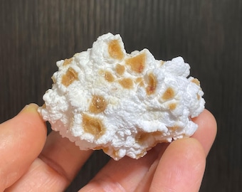 Unusual Combination piece - Selenite with Creedite aka Popcorn Selenite