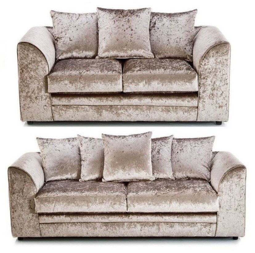 Crushed velvet 3 piece 2025 suite
