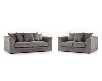 Hannah Jumbo Cord 3 Seater and 2 Seater Sofa Set