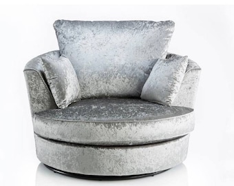 Kingston Crushed Velvet Swivel chair-Arm Chair