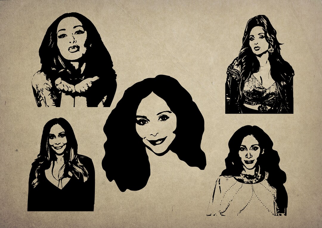 6 Digital SVG PNG JPG Snooki the Situation Silhouette, Vector, Clipart,  Instant Download. Television Personality Poster - Etsy