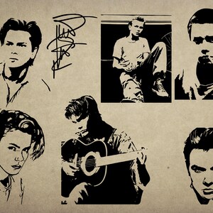 7 Digital River Phoenix SVG PNG JPG silhouette, vecteur, clipart, téléchargement immédiat. Conception de t-shirt pour fans de Stand By Me