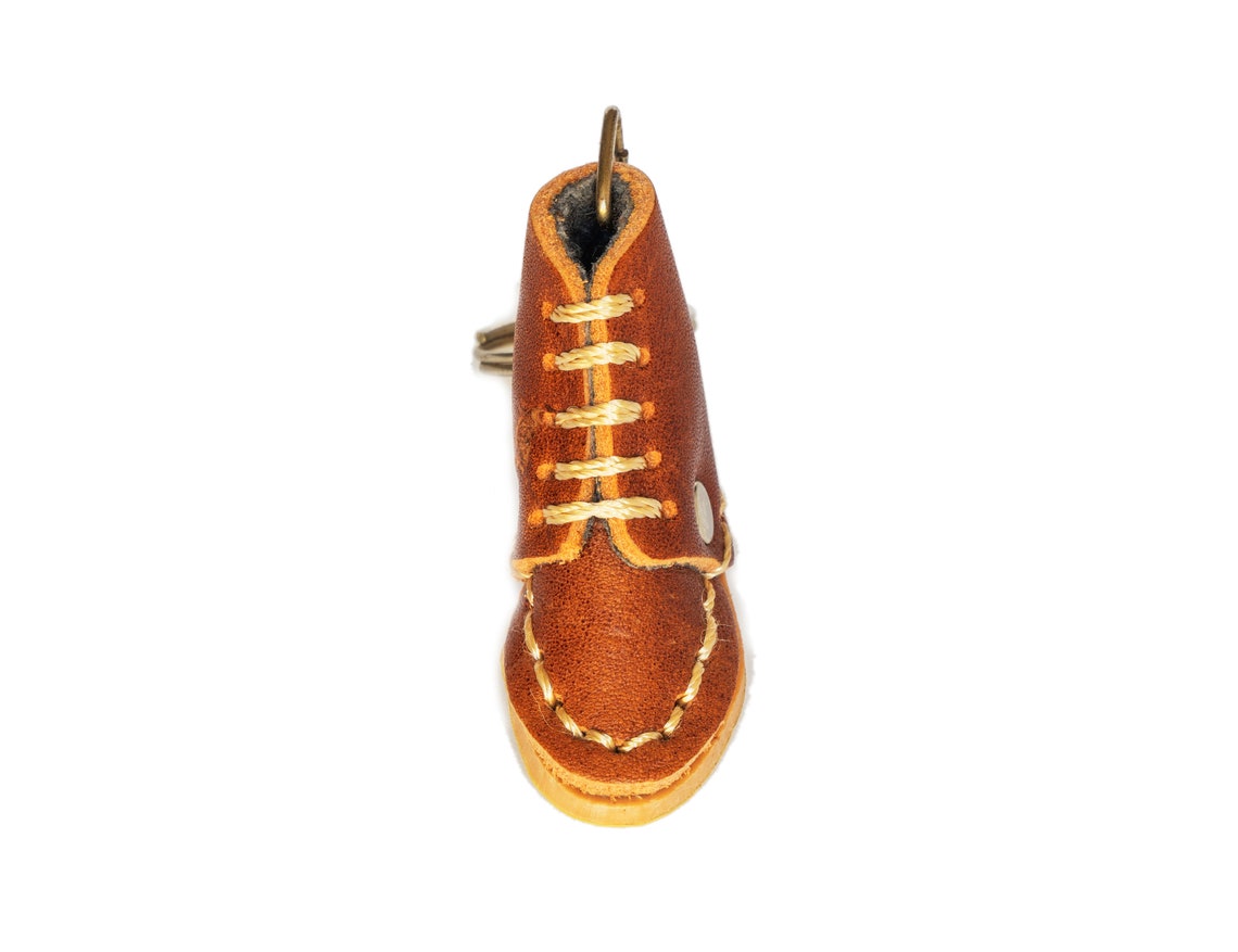 Keychain Shoes Leather Shoes Handmade Genuine Leather Keychain Etsy
