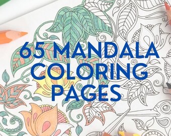 Coloring Book, Mandala Coloring Book, Adult Mandala Coloring Book Printable Coloring Pages Digital Instant Download PDF Stress Relief