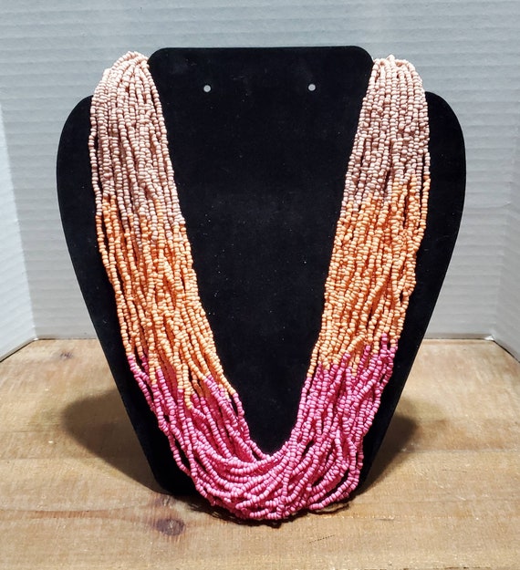 Beautiful Multistrand Beaded Statement Necklace - image 2