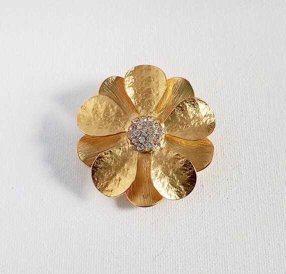 Beautiful Premier Designs Gold Tone Flower With R… - image 5