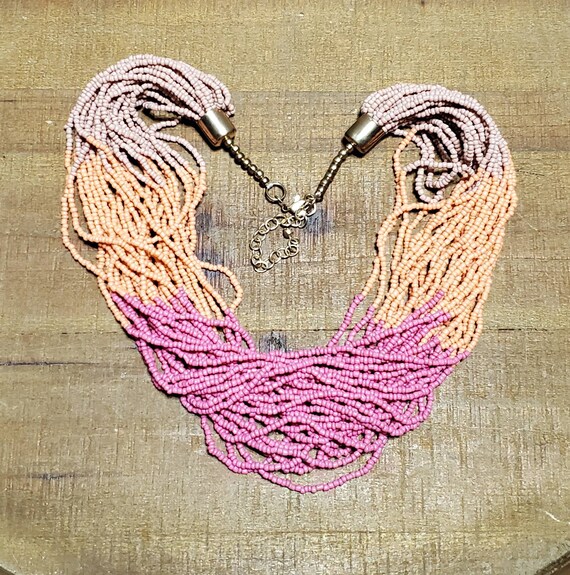 Beautiful Multistrand Beaded Statement Necklace - image 10