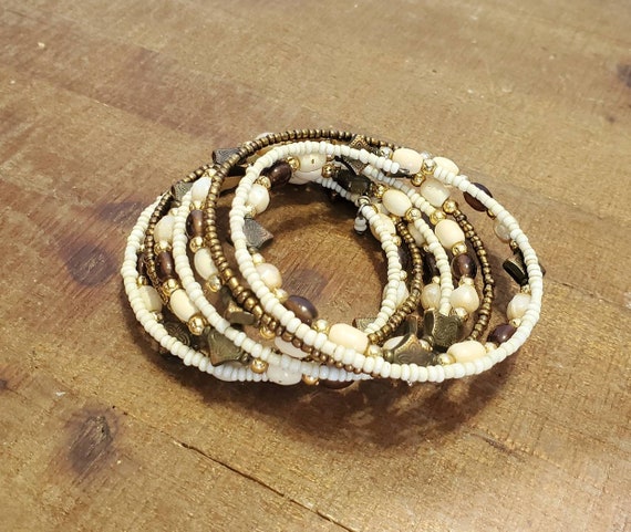 Beaded Wrap Around Bangle Bracelet - image 6