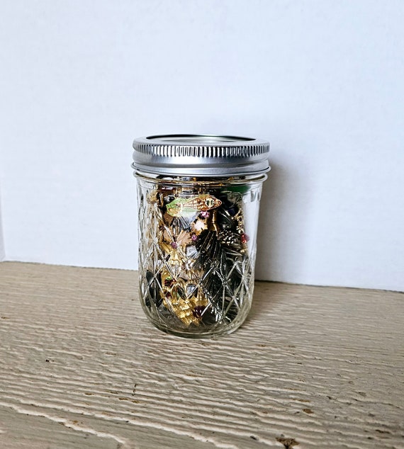 Mystery Jewelry Jar Full of Vintage to Now Brooch… - image 5