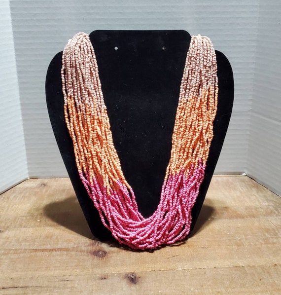 Beautiful Multistrand Beaded Statement Necklace