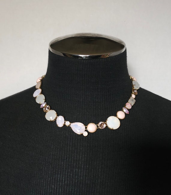 Vintage JCrew Brûlée Iridescent Statement Necklace