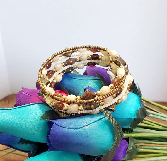 Beaded Wrap Around Bangle Bracelet - image 10