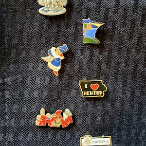 Vintage to Now Pins State City Country Destination Travel Souvenir Pins Lapel Pins Hat Pins Collectible Pins
