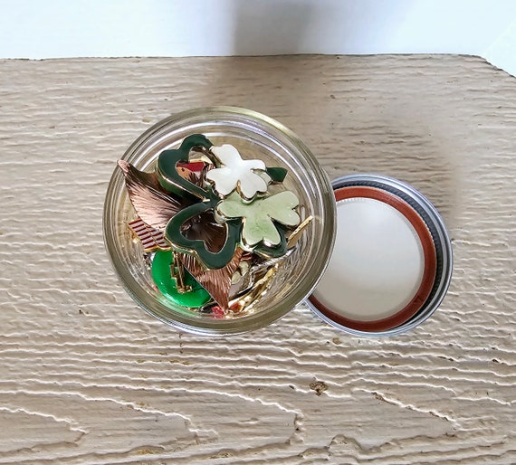 Mystery Jewelry Jar Full of Vintage to Now Brooch… - image 7