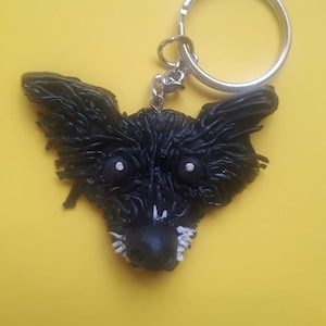 Custom fimo polymer clay pet cat dog portraits. Keyrings brooches fridge magnets. Handmade,bespoke gift present for an animal pet lover.