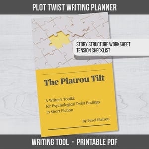 Flash Fiction Plot Twist Planner Printable PDF Writers Story Structure Worksheet Psychological Tension Checklist