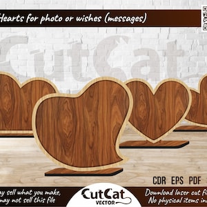 15 styles hearts Valentine&#39;s day digital file svg. Vector files for laser cutting glowforge xTool. Layered art decor of plywood. Home decor