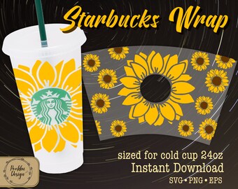 Download Sunflower Svg Starbucks Cup Etsy
