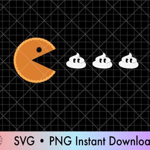 Pumpkin Pie eating Whipped Cream Cut File for T-Shirt Printing, Funny Thanksgiving with SVG PNG Instant Download