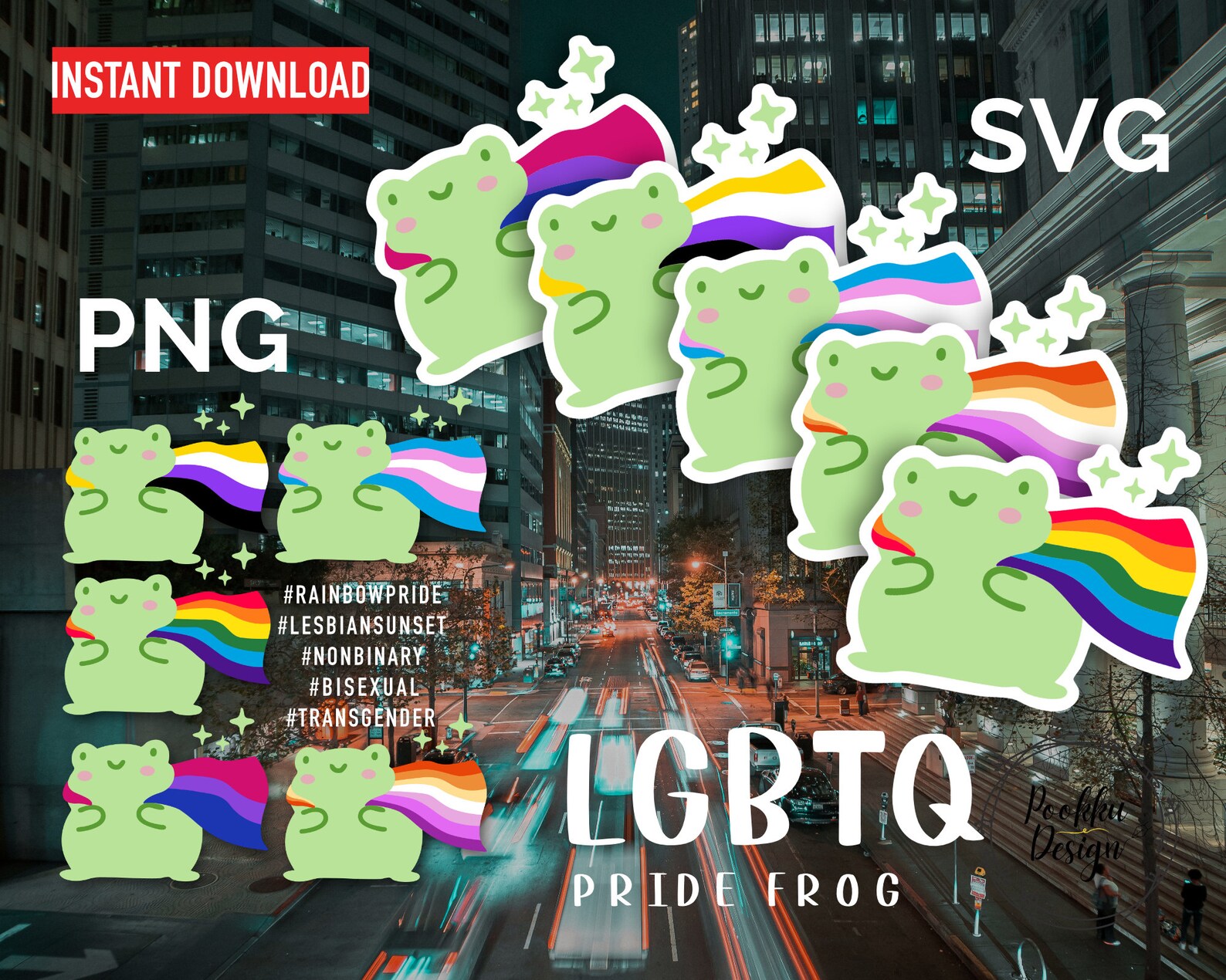 LGBTQ Pride Flag Frog SVG PNG Pride Frog Rainbow Pride | Etsy