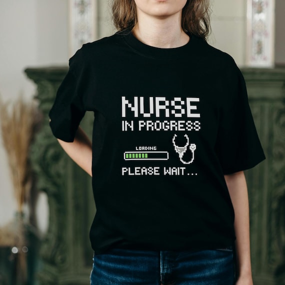 Nurse in Progress Loading Please Wait Cut File for Printing on
